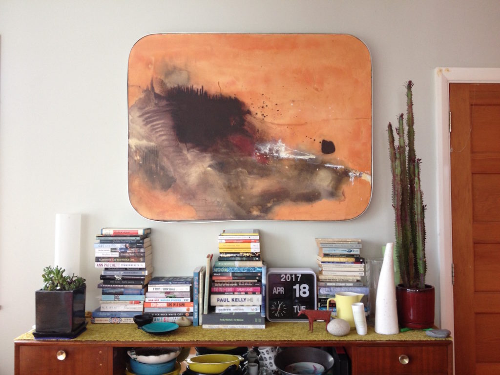 Sideboard with books