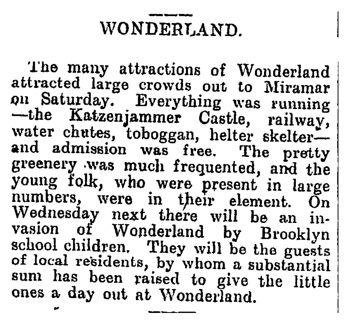 Wonderland, Evening Post 14 Feb 1910